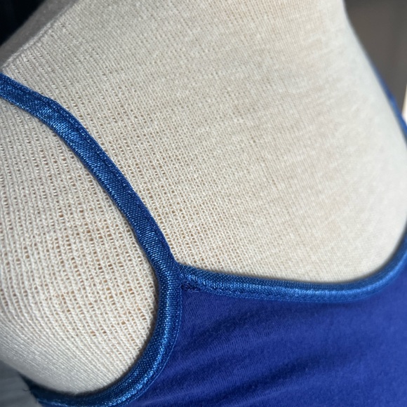 Y2K Charlotte Russe XL Vibrant Blue Camisole Spaghetti Strap Vintage - Picture 3 of 10